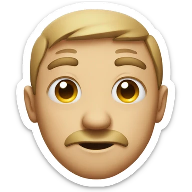 emoji with eyebags sticker