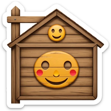 simple and friendly real estate sign emoji sticker