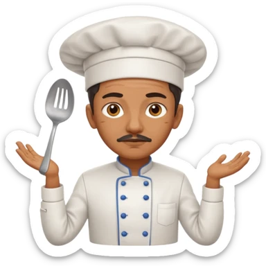 High resolution of   realistic full body chef distorted , no extra hybrid sticker