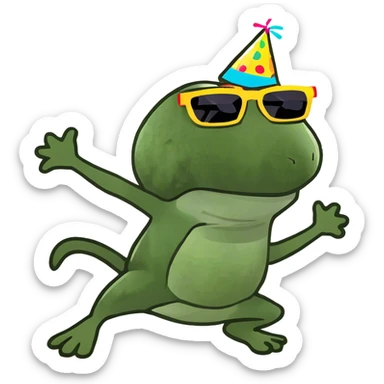 Kicking feet up in the air  sticker