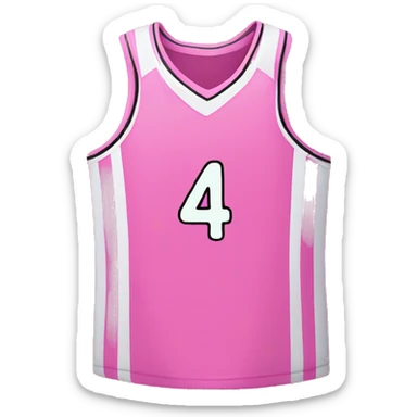 pink basketball jersey with pink bow on the side and number 14 on it with the name lover on it sticker