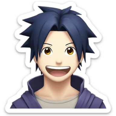 Sasuke Uchiha laughing sticker