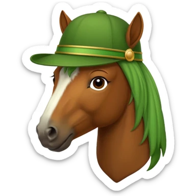 HORSE WITH GREEN HAT sticker