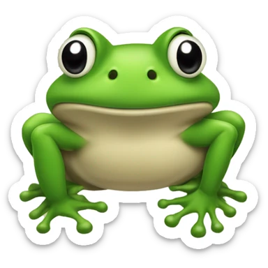 Grenouille a côté d'un champignon sticker