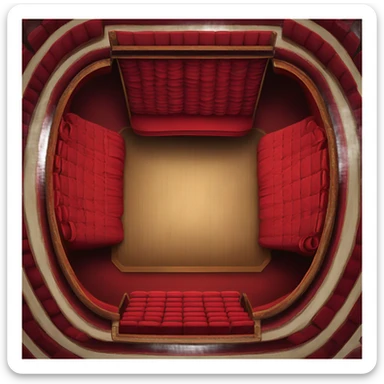 movie theater red seat  top view sticker