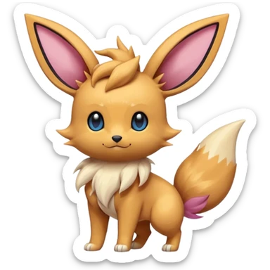 Eeveelution-Cute-Pokémon-fusion full body sticker