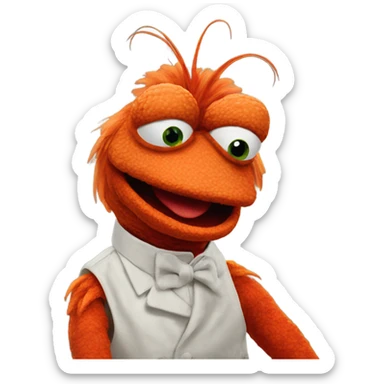 Pepe the prawn the muppets sticker