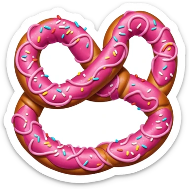 pink pretzel sticker