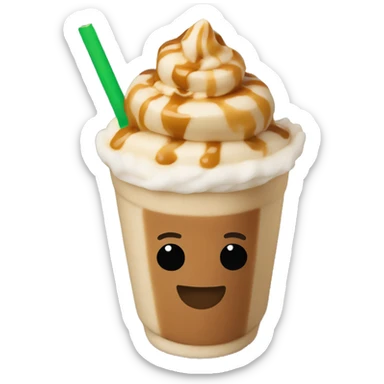 caramel frappuccino sticker
