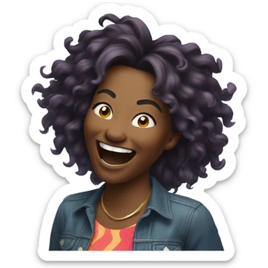 40-year-old woman partying dizzyingly  sticker