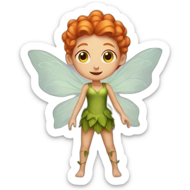 Ginger Ginny fairy sticker