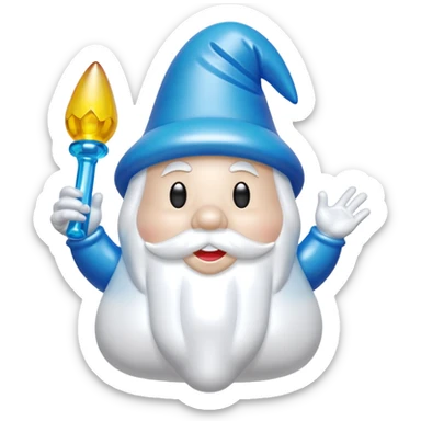   jeff koons style inflatable gnome ghost sticker