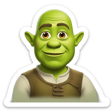 Shrek if he was intelligent sticker