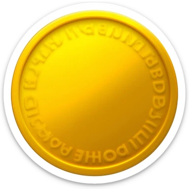 a golden coin emoji style sticker