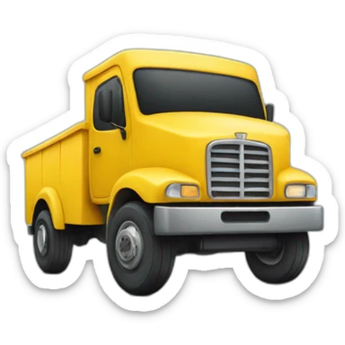 yellow delivery truck sticker