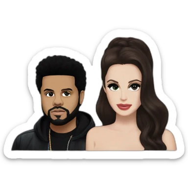 The weeknd and Lana del rey  sticker