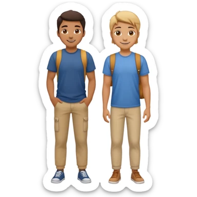 dos estudiantes universitarios  cuerpo completo sticker