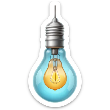 bombillo con colgante sticker