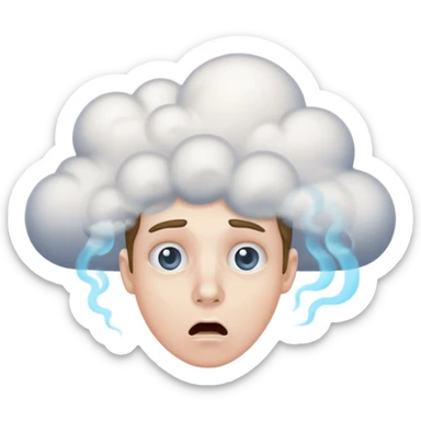 Fart lofting up a guy‘s nose in him fainting sticker