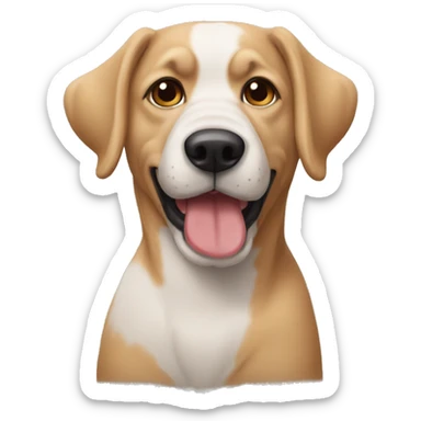 Un perro con cara de enojado sticker