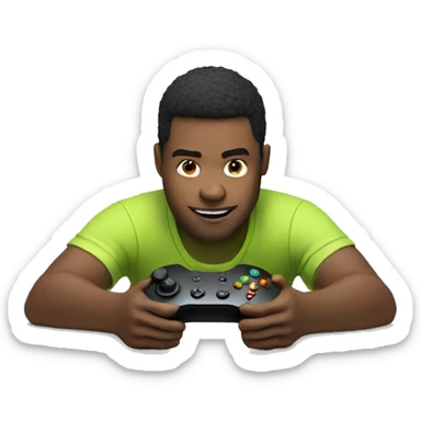 guy playing xbox sticker