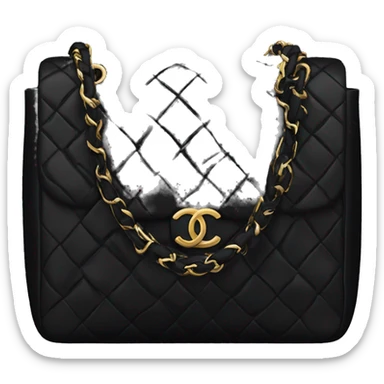 Chanel black bag sticker