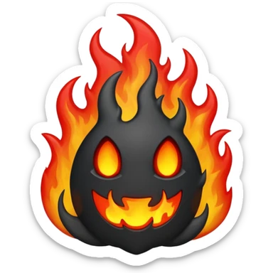 hell view with Red and black with fire sticker