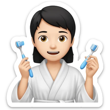 Brossé  teeth BLACK S sticker