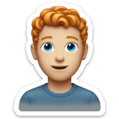 ginger boy with blue eyes sticker
