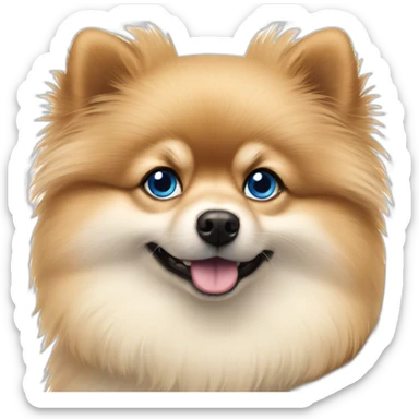 pomeranian-dog-blue-eyes sticker