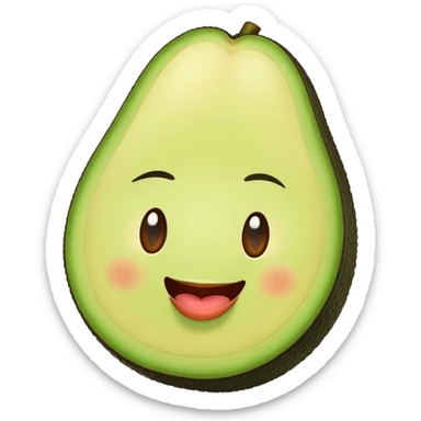 Aguacate con labios  sticker