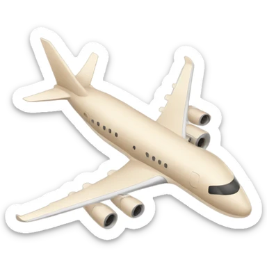beige airplane sticker
