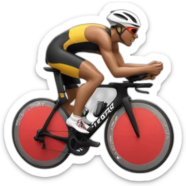 triathlete doing the three sports sticker