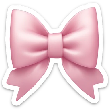 Pale Pink bow sticker