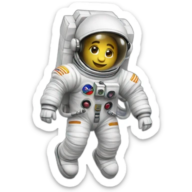 Dancind astronaut sticker