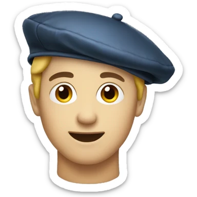 French beret sticker