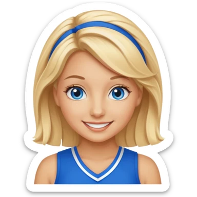 Blonde , blue eyes , Seattle , cheerleader sticker