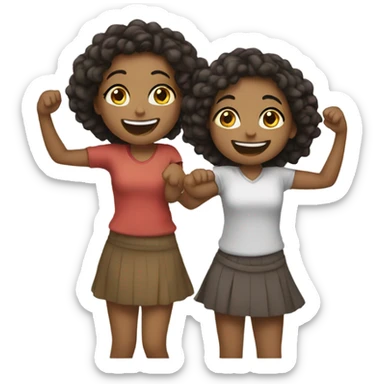 girls parting  sticker