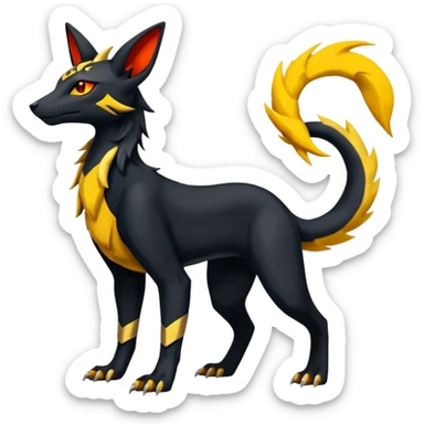 Umbreon-Anubis-Salandit-Zeraora-fusion, full body sticker