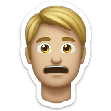 Emoji qui pleure en même temps énervé sticker