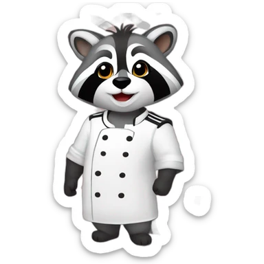 racoon cheff with River Plate T-shirt sticker