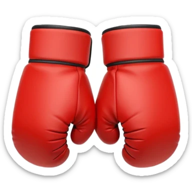 Minimalistic flat vector icon, iOS style, thin black contour on white background. Boxing gloves or a fighter silhouette in stance. sticker