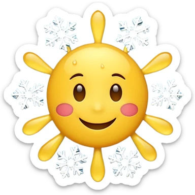 create a realistic emoji showing different weather siituations sticker