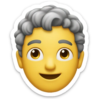 sobrancelha levantada com um sorriso na cara sticker