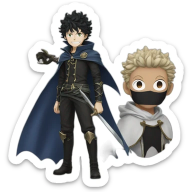 Black clover asta with devil sticker
