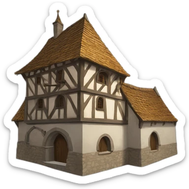 medieval town hall sticker