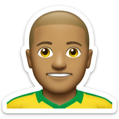 Roberto Carlos yellow Brazil jersey sticker