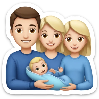 Family Woman Man boy Girl Baby sticker