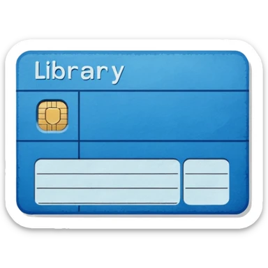 Library card
 sticker