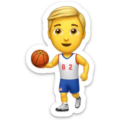 Joueur de handball blanc sticker